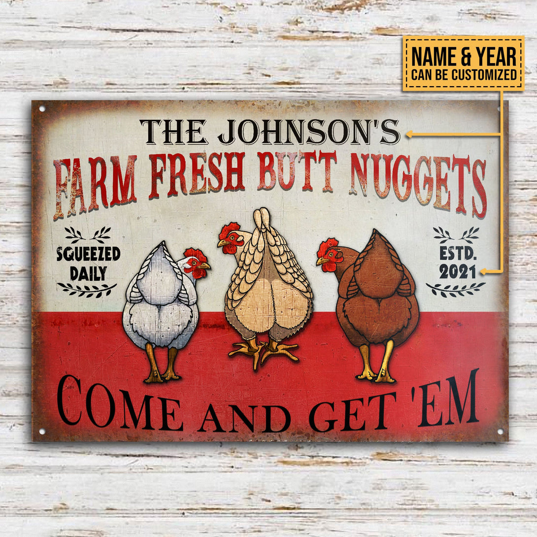 Personalized Chicken Nuggets Come Customized Classic Metal Signs-Metal Sign-Thesunnyzone