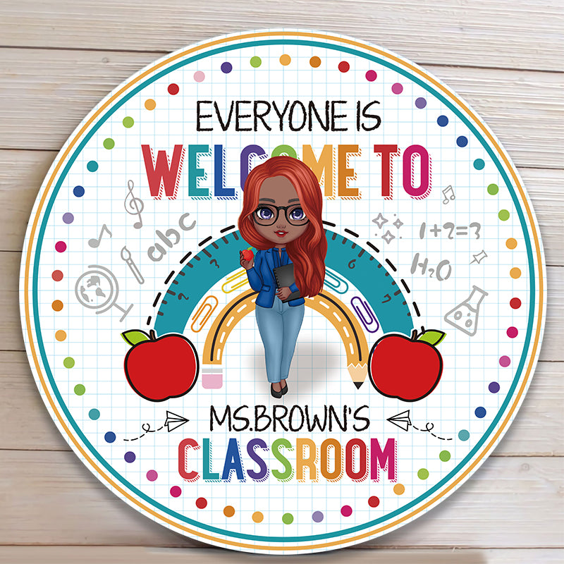 Welcome To My Classroom - Personalized Round Wood Sign - Back To School ...