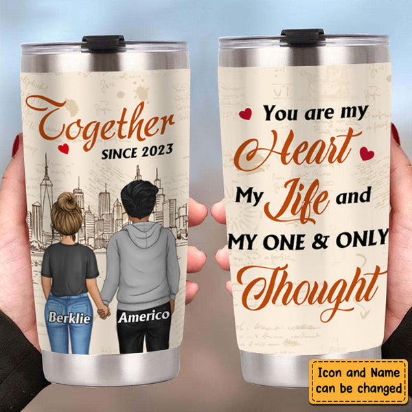 Personalized Custom Tumbler Anniversary Gift By Year For Couples, Boyfriends, Girlfriends