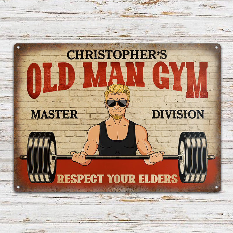 Respect Your Elders Weightlifting - Gym Decoration - Personalized Custom Classic Metal Signs-Metal Sign-Thesunnyzone