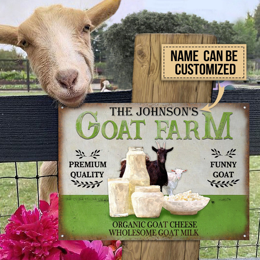 Personalized Goat Farm Wholesome Customized Classic Metal Signs-Metal Sign-Thesunnyzone