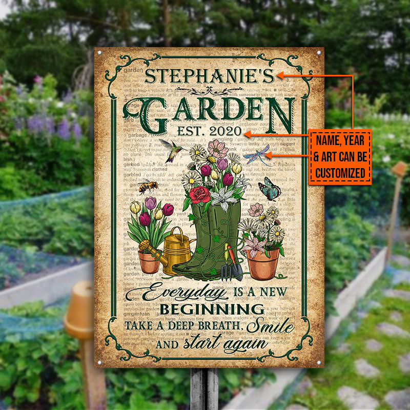 Garden Dictionary Take A Deep Breath Custom Classic Metal Signs-Metal Sign-Thesunnyzone