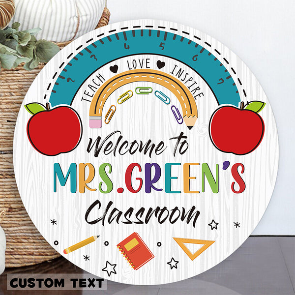 Personalized Teacher Door Sign Teacher Door Hanger Classroom Door Sign Teacher Appreciation Gifts