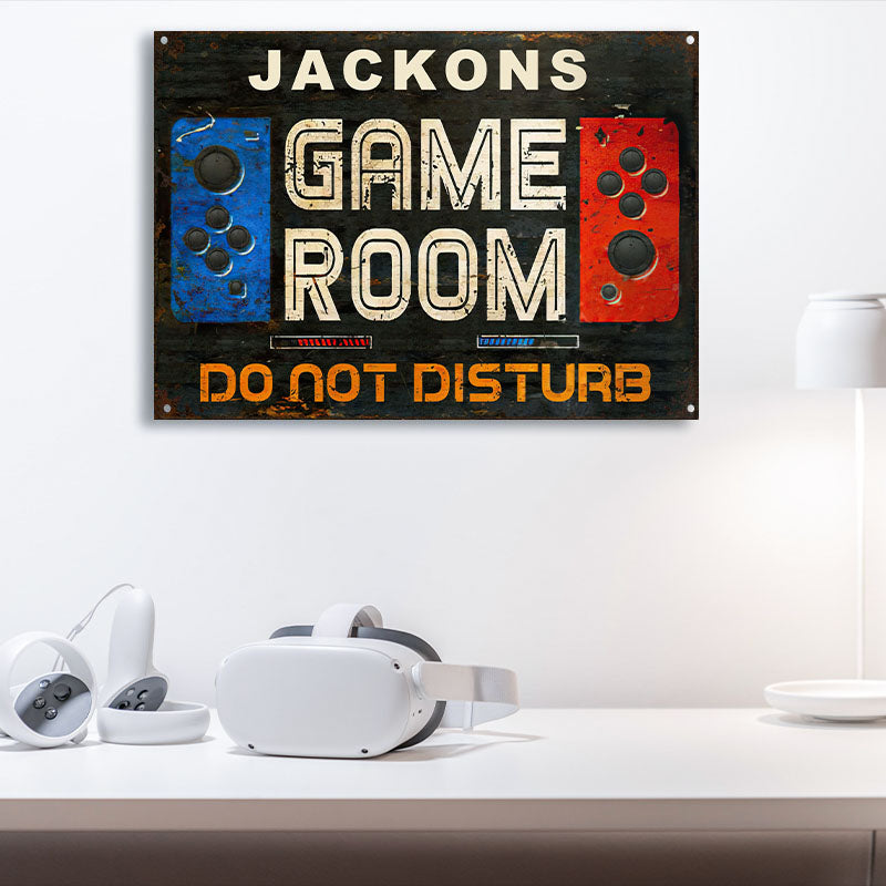 Personalized Gaming Room Not Disturb Customized Classic Metal Signs-Metal Sign-Thesunnyzone