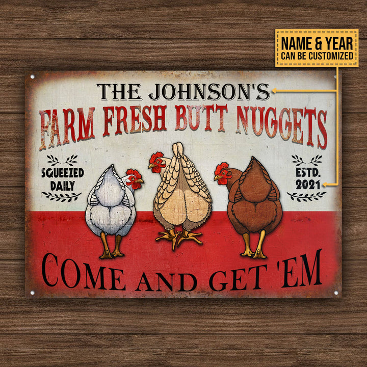 Personalized Chicken Nuggets Come Customized Classic Metal Signs-Metal Sign-Thesunnyzone