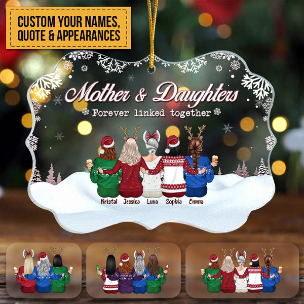 Personalized Ornament The Love Between Mother And Daughters Is Forever Gift For Family, Christmas Gift