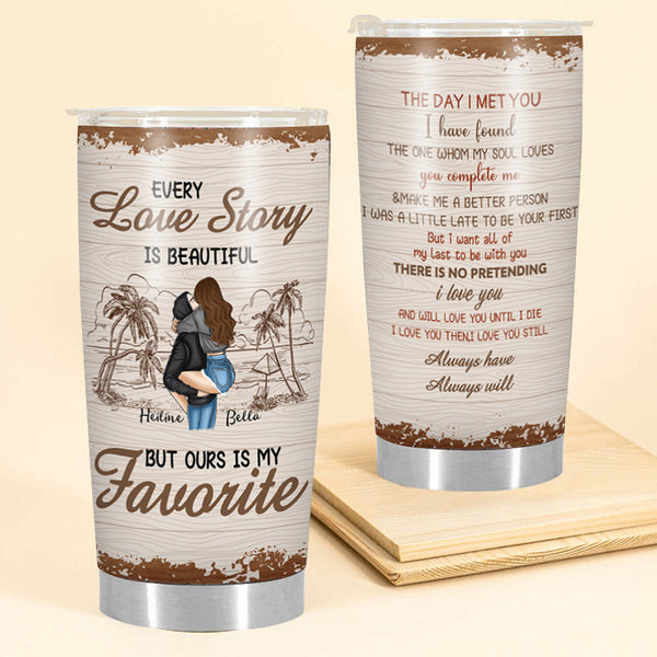 Love You Then Love You Still - Personalized Tumbler Cup - Birthday Anniversay Gift For Couple, Boyfriends, Girlfriends, Wife, Husband