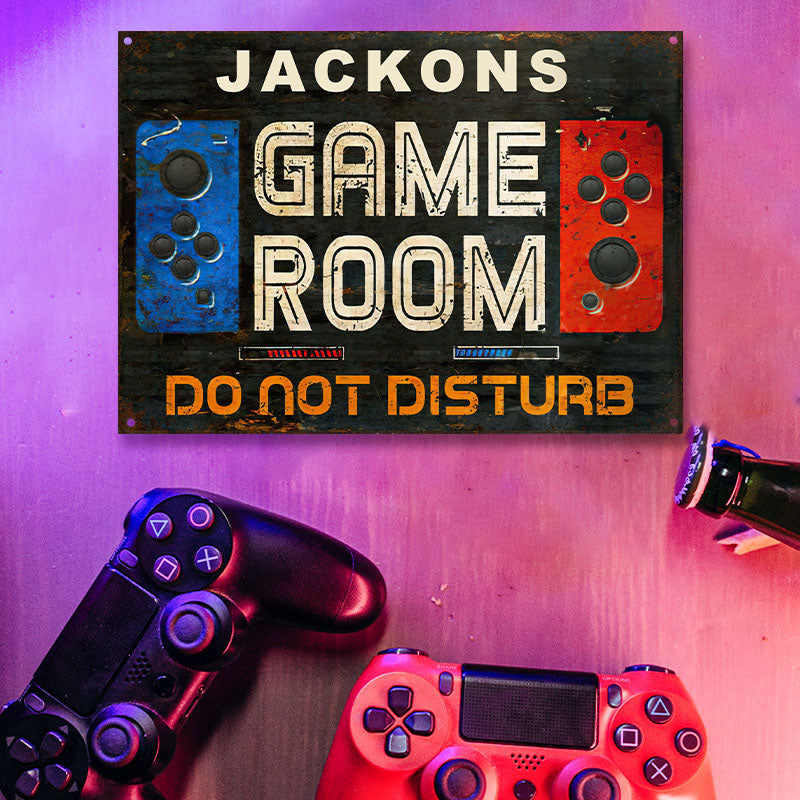 Personalized Gaming Room Not Disturb Customized Classic Metal Signs-Metal Sign-Thesunnyzone