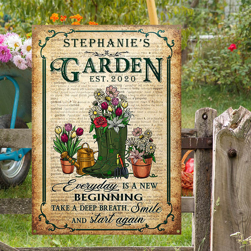 Garden Dictionary Take A Deep Breath Custom Classic Metal Signs-Metal Sign-Thesunnyzone