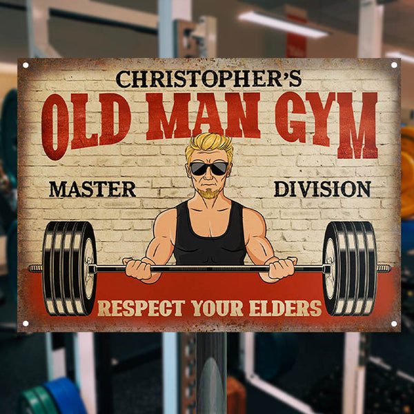 Respect Your Elders Weightlifting - Gym Decoration - Personalized Custom Classic Metal Signs-Metal Sign-Thesunnyzone