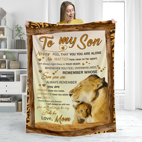 To Son Love Mom - Personality Customized Blanket - Gift For Mom Grandma Mother's Day Gift