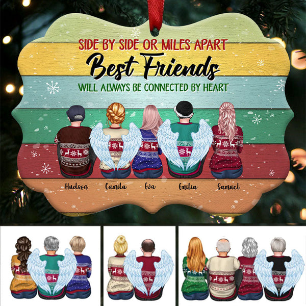 Personalized Ornament Sisters And Brothers Connected By Heart Christmas Gift For Brothers, Sisters
