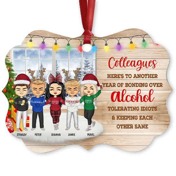 Personalized Custom Aluminum Ornament Best Friends Keeping Each Other Sane Christmas Gift For BFF
