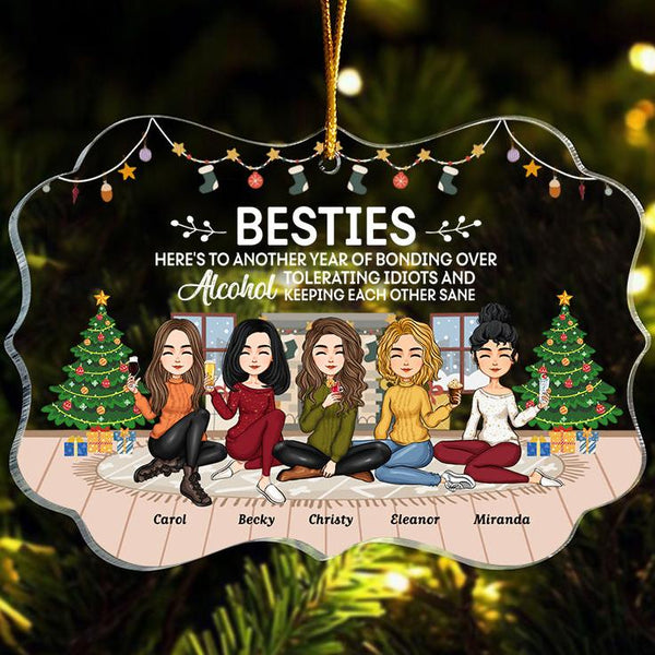 Personalized Acrylic Ornament Christmas Gift For Sister, Besties, Best Friends, Soul Sisters