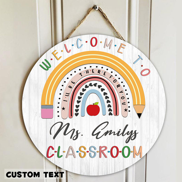 Personalized Custom Sign Teacher Door Sign Welcome Sign Teacher Appreciation Gift