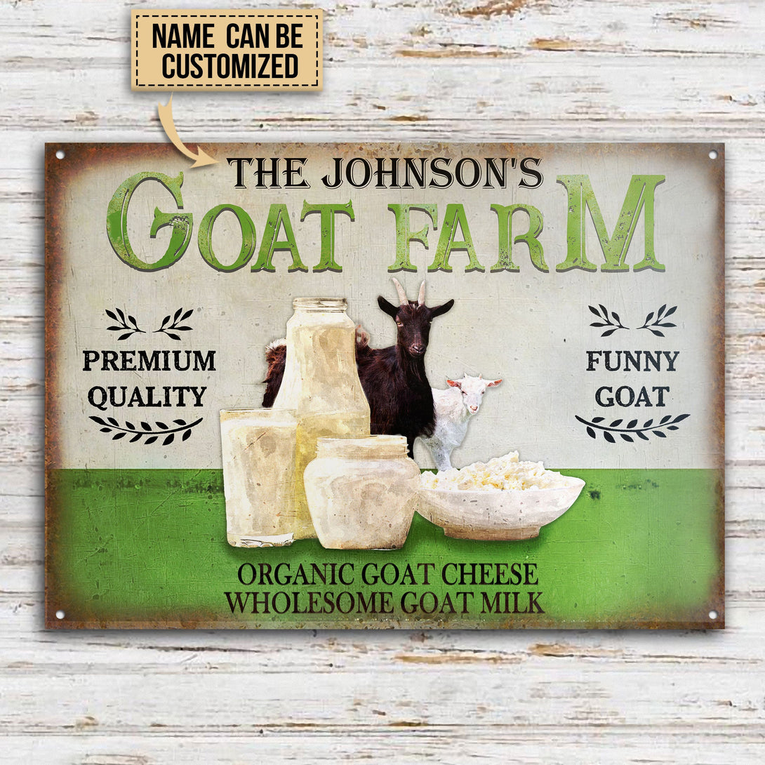 Personalized Goat Farm Wholesome Customized Classic Metal Signs-Metal Sign-Thesunnyzone