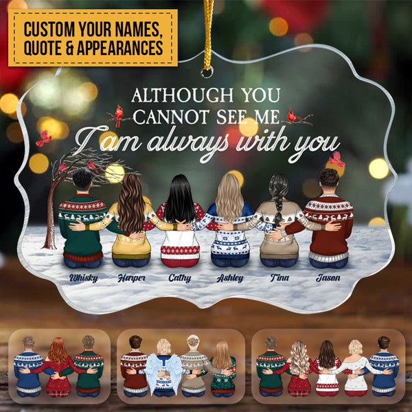 Personalized Acrylic Ornament There's A Little Bit Of Heaven In Our Home Memorial Sympathy Gift For Family