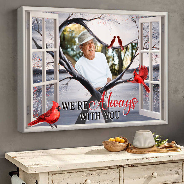 Custom Photo - We Are Always With You - Personalized Customized Memorial Canvas - Gift For Loss