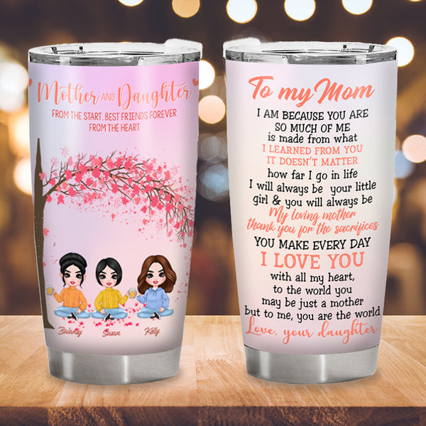 Mother Daughter Forever Linked Together - Mother's Day Gift - Personalized Custom Tumbler