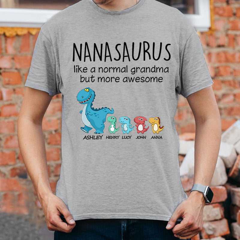 Grandmasaurus And Kids Personalized Shirt