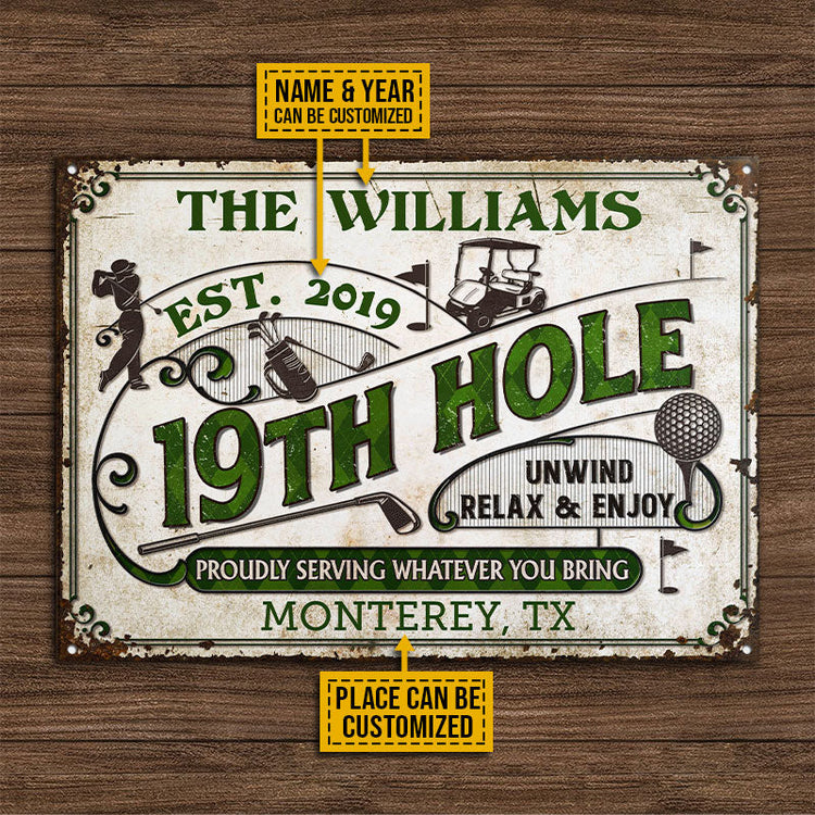 Upgrade Your 20x10 Inches '19th Hole Golf' (Style 1) Canvas To 48x24 Inches