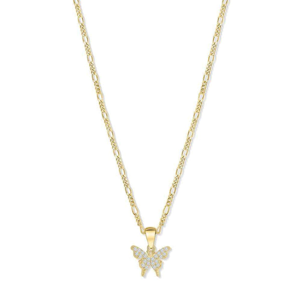 Christmas Gift Diamond Butterfly Effect Necklace Gold Necklace MelodyNecklace