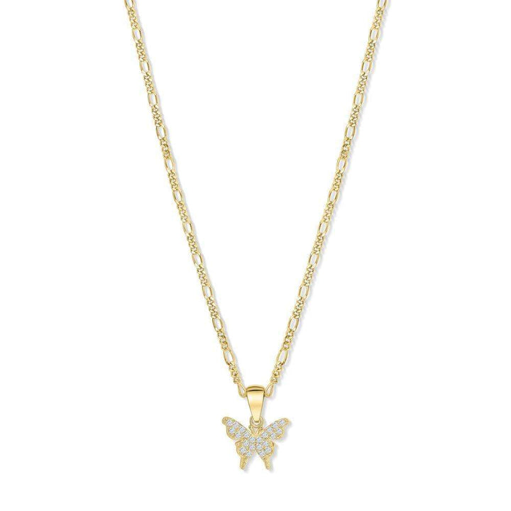 Christmas Gift Diamond Butterfly Effect Necklace Gold Necklace MelodyNecklace