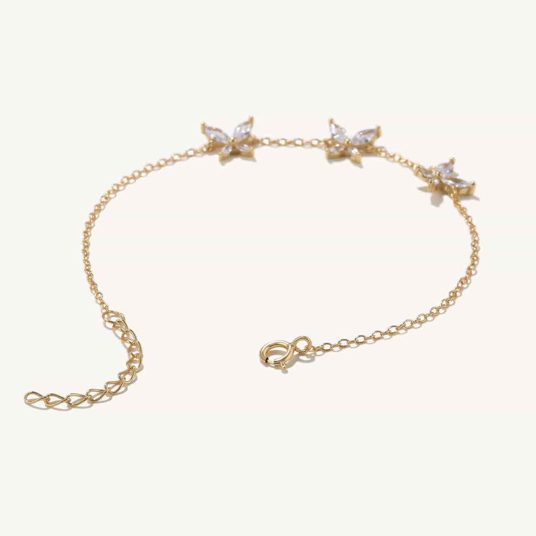 Crystals Butterfly Bracelets Gold MelodyNecklace