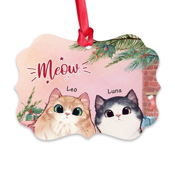 Meow Christmas ~ Christmas Gift For Cat Lovers - Personalized Custom Ornament