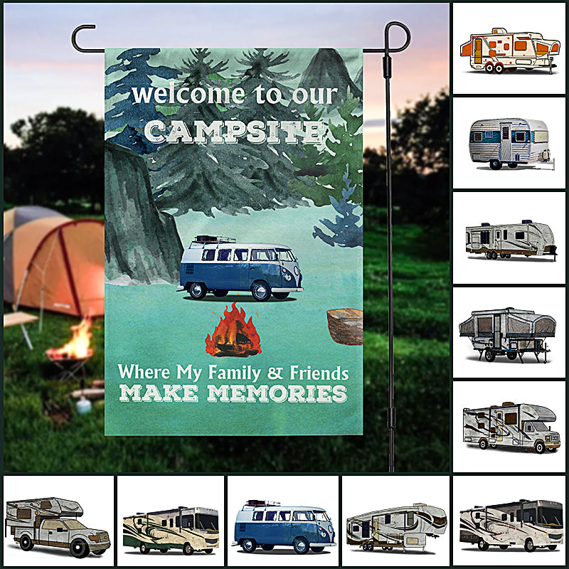 Personalized Camping And Into The Forest Customized Flag-Thesunnyzone