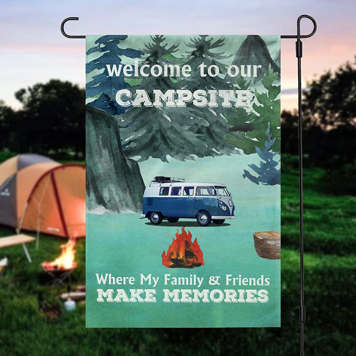 Personalized Camping And Into The Forest Customized Flag-Thesunnyzone
