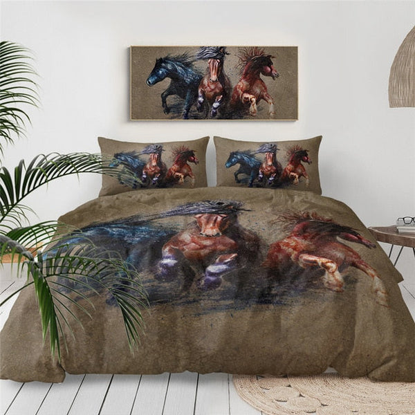 3d Horses Bedding Set - Thesunnyzone