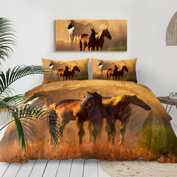 Realistic Horses Bedding Set - Thesunnyzone