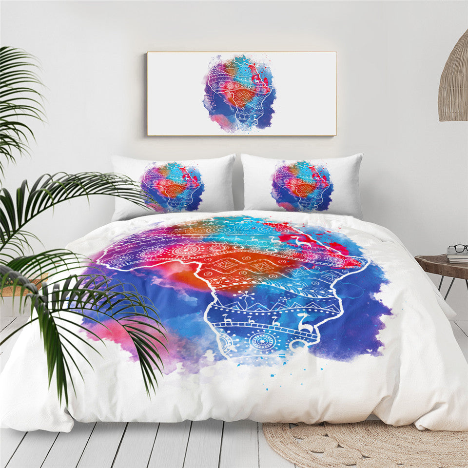 African Continent Bedding Set - Thesunnyzone