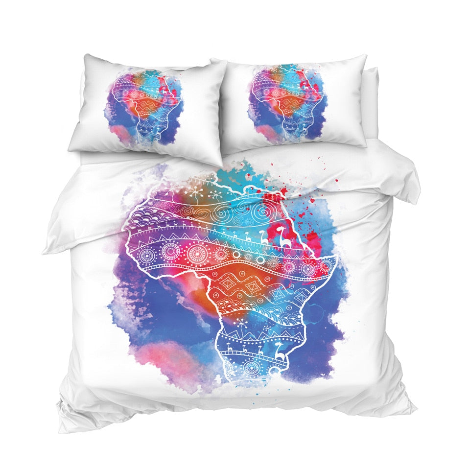 African Continent Bedding Set - Thesunnyzone