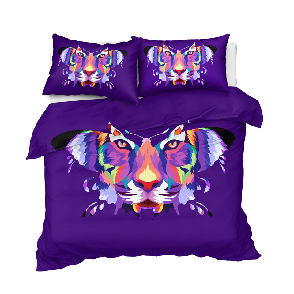 Butterfly and Tiger Face Bedding Set - Thesunnyzone