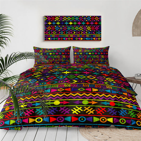 Colorful Geometric Bedding Set - Thesunnyzone
