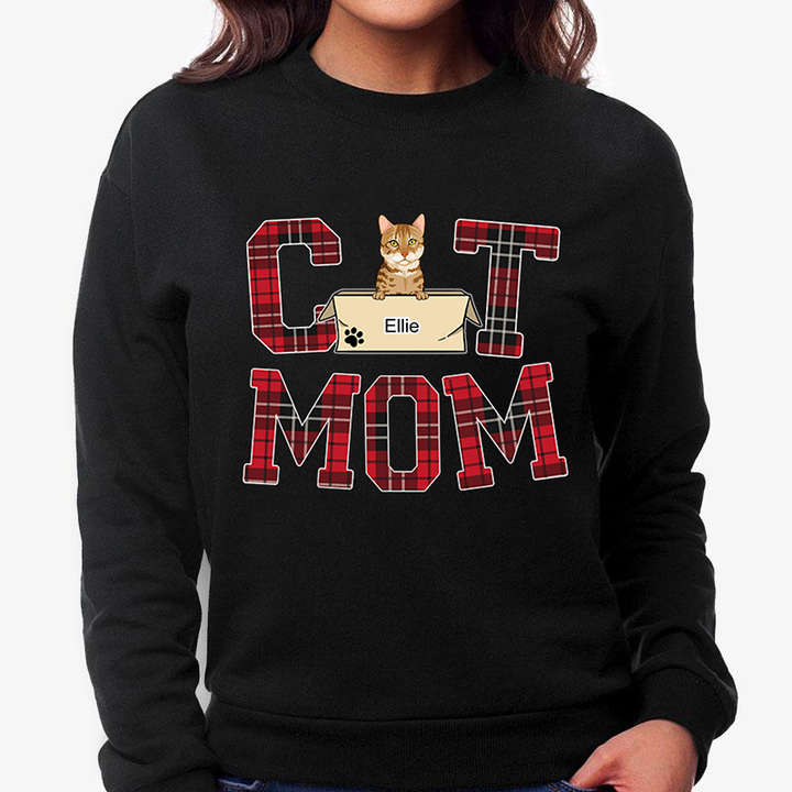 Cat Mom, Personalized Custom Sweaters, for Cat Lovers